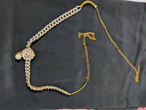Elegant Pearl &amp; Crystal Waist Chain
