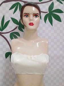 (200)Vintage White Bandeau Top
