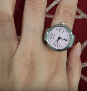 Ring Watch - Pink Dial, never used