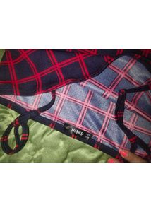 Red Plaid Mini Dress