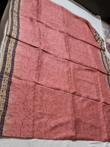 Traditional Kalamkari Art Floral design Silk Saree