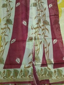 New Linen Handloom Printed Saree