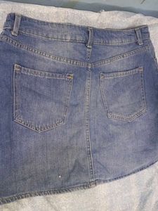 H&amp;M Blue Denim Mini Skirt