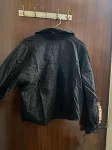 Black Eyelet Button-Up Shirt