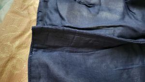 new Elegant Navy Blue Embroidered Blouse