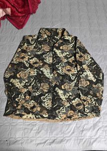 Floral Print Button-Up Shirt