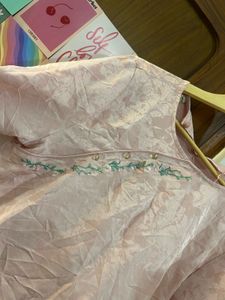 Elegant Pink Brocade Top