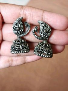 Peacock Design Jhumka Earrings
