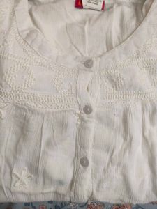 White embroided shirt