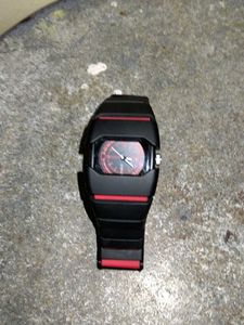 NIKE trending watch black and red strap