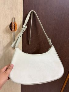 Mango Sea Green Baguette Shoulder Bag