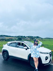 White blue floral playsuit dress