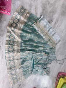 Elegant Teal Embroidered Lehenga Choli Set