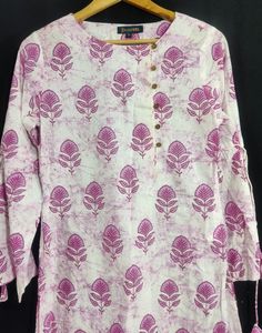Pink Floral Printed Kurti (Woman)