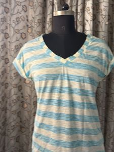 Striped V-Neck T-Shirt