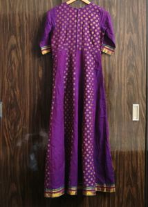 Elegant Purple Anarkali Dress