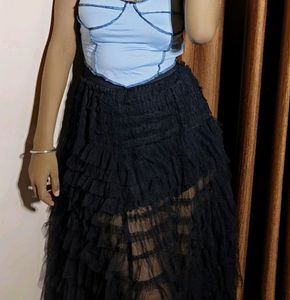 Black Tiered Tulle Skirt- Moving Out Sale