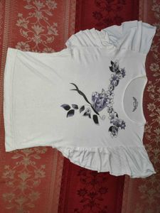 Floral Print Ruffle Top