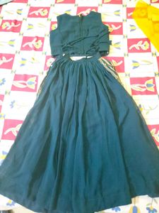 Stylish Navy Blue Embroidered Lehenga Choli Set