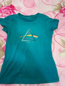 Teal Graphic Print T-Shirt