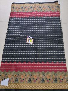 Elegant Striped Saree with Intricate Border