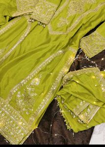 boutique piece green kurti set