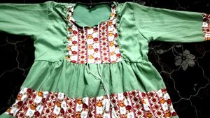 Green Ethnic top with Print
