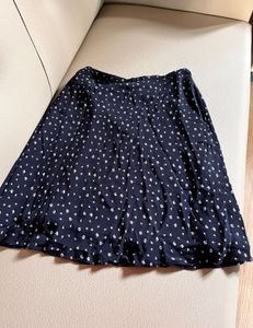 Navy Floral Mini Skirt