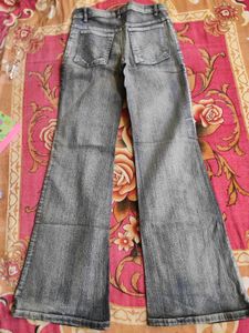 Boho embellished flared jeans