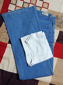 Classic Blue Jeans & White Tee Outfit