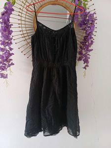 French connection Black Lace Cami Dress