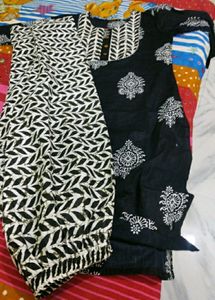Elevate Your Daily Wardrobe with Pure Jaipuri Cotton Mix Match Kurti Pant Pair by Flora Boutique