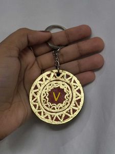 Alphabet Mandala Magnet Gold