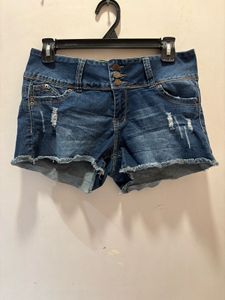 Distressed Denim Shorts