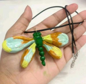 Clay Dragonfly Necklace