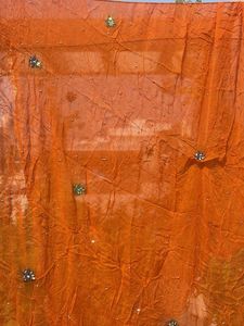 Orange Embroidered Dupatta