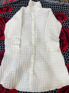 Elegant White Textured Kurta