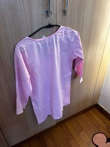 Embroidered Pink Kurta