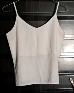Elegant White Spaghetti Strap Camisole Top
