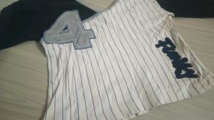 V Neck Full Sleeves Crop T-shirt