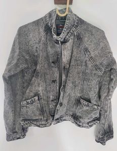 Roadster Grey Washed Denim Jacket
