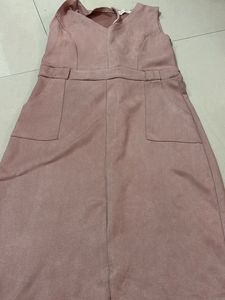 Chic Pink Suede Dress