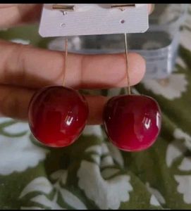Cherry Earrings Dark Red Latest Western Earring