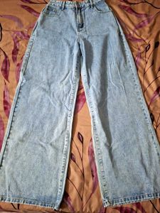 Wide Leg Acid Wash Jeans