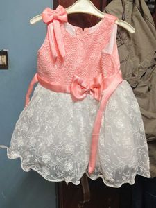 Party wear chikankari baby girl frock