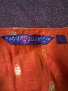 Pantaloons: Red &amp; Gold Embroidered Kurti