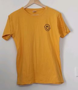 Yellow Glitch Smiley Face T-Shirt