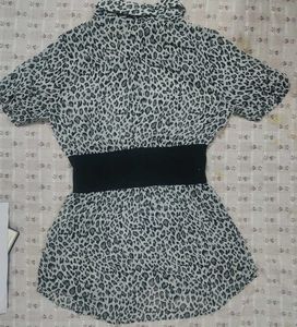 Adhoc Leopard Print Shirt Dress