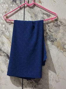 Navy Blue Textured Scarf