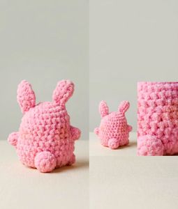 Cute Pink Crochet Bunny Amigurumi Toy